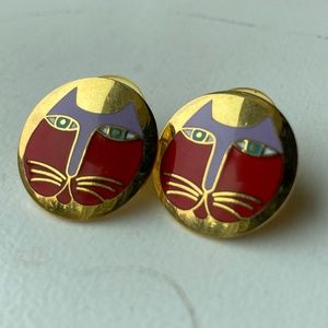 Laurel Burch Moon Cat Earrings